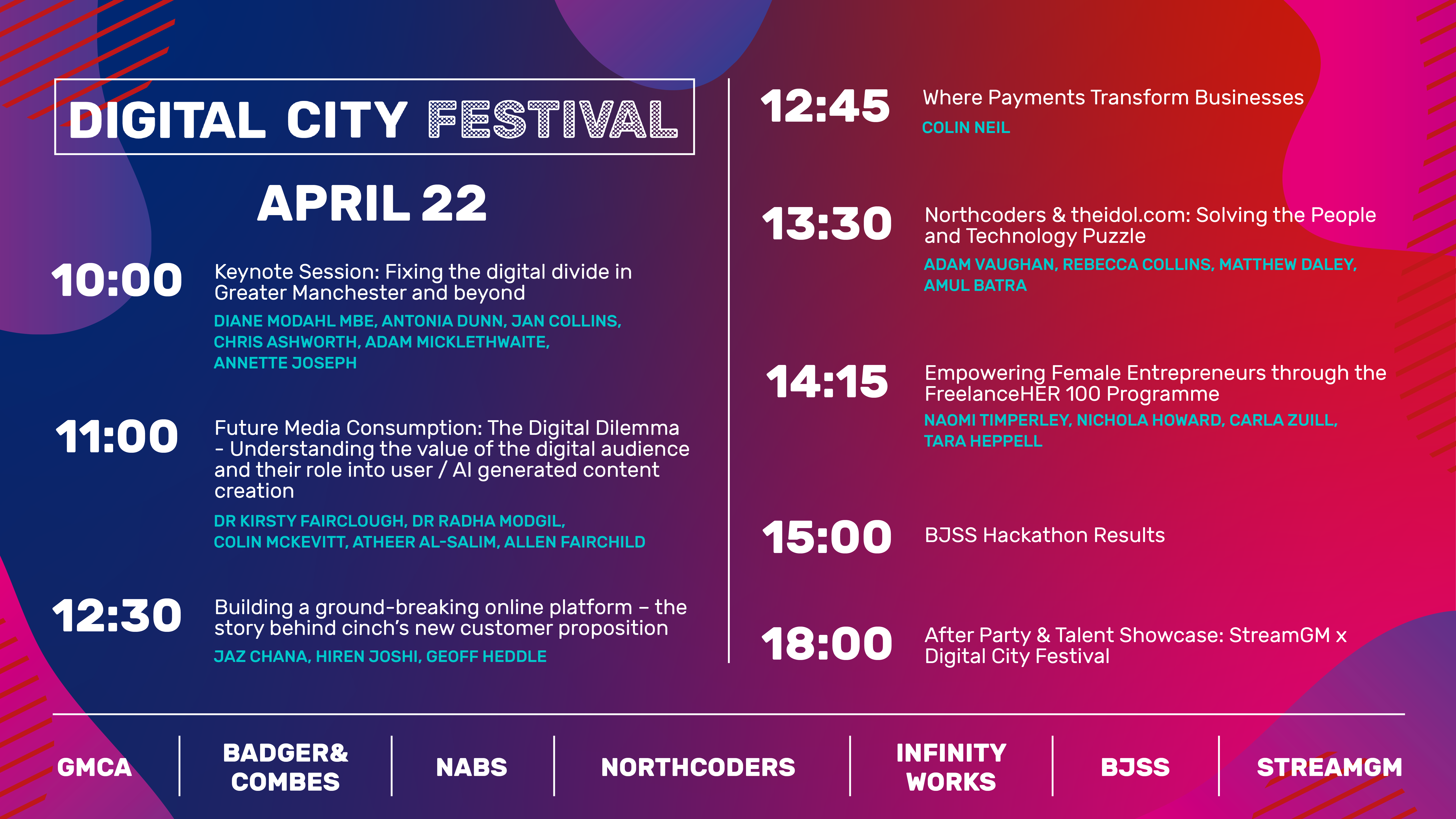 THURSDAY 22: Speakers including Annette Joseph of Diverse & Equal, Dr Radha Modgil, plus StreamGM’s talent showcase conclude live content at Digital City Festival